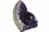 Amethyst Geode with Calcite on Metal Stand - Great Color #116286-4